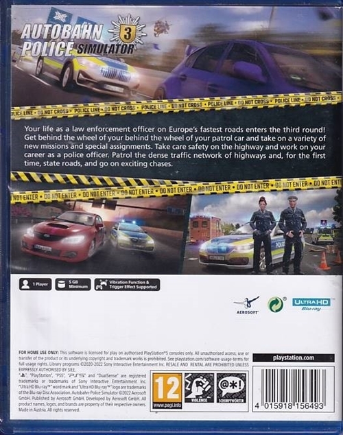 Autobahn Police Simulator 3 - PS5 (B-Grade) (Genbrug)
